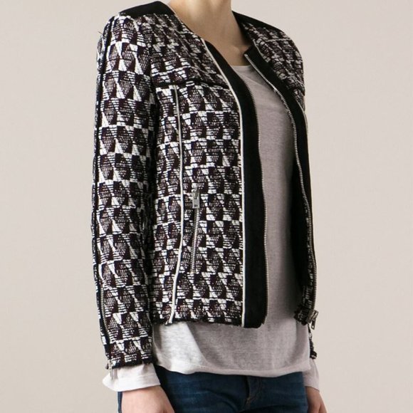 IRO Kamber Suede-Trimmed Jacket FR 40 - Picture 1 of 8